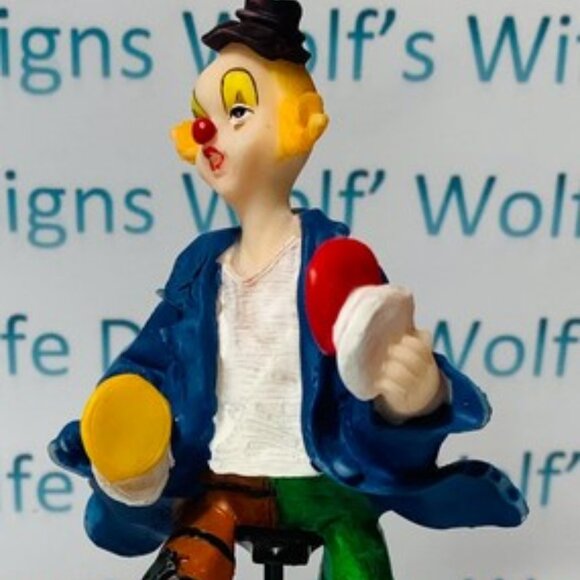 K'S COLLECTION juggling clown on unicycle clown - Picture 2 of 7